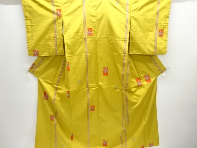 JAPANESE KIMONO / YONEZAWA TSUMUGI / ENSEMBLE / WOVEN STRIPE